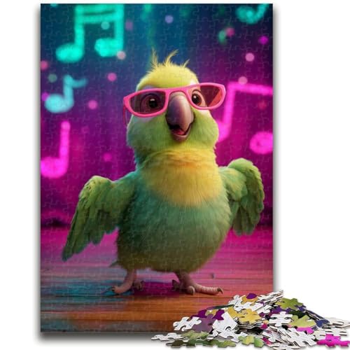 Puzzle für Erwachsene und Teenager, Puzzle „Singender Papagei“, für Lernspiele, Herausforderungsspielzeug, einzigartige Heimdekoration und Geschenke, 50x75cm Puzzle für Erwachsene und Teenager, Puzzle „Singender Papagei“, für Lernspiele, Herausforderungsspielzeug, einzigartige Heimdekoration und Geschenke, 50x75cm von LYXIANY
