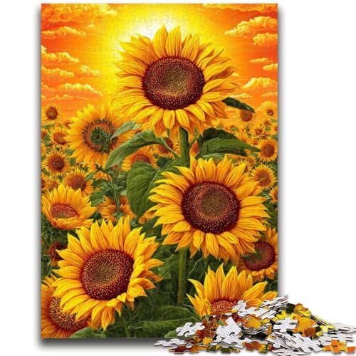 Puzzle für Erwachsene und Teenager, Puzzle „Sonnenblume“, ab 14 Jahren, Denkspiel, Weihnachts- und Geburtstagsgeschenke, 26x38cm von LYXIANY