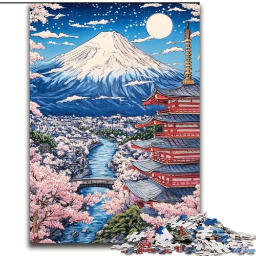Puzzle für Jugendliche, 1000 Teile, Mount Fuji, Japan, für Kinder ab 14 Jahren, Lernspiel, Herausforderung, Spielzeug, Geschenk zum Geburtstag, 50x75cm Puzzle für Jugendliche, 1000 Teile, Mount Fuji, Japan, für Kinder ab 14 Jahren, Lernspiel, Herausforderung, Spielzeug, Geschenk zum Geburtstag, 50x75cm von LYXIANY