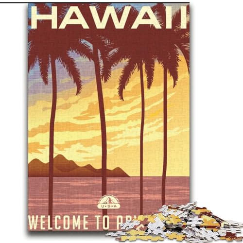 Puzzle für Jugendliche, 2000 Puzzles, Hawaii, geeignet für Personen ab 14 Jahren, Lernspiele, Wichtelgeschenke, 70x100cm von LYXIANY