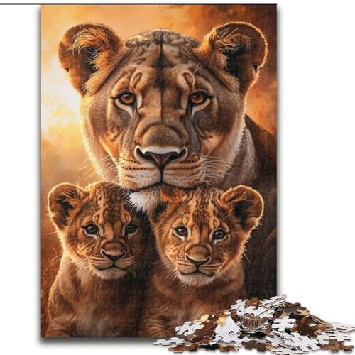 Puzzle für Jugendliche, afrikanischer Savannenlöwe, geeignet für Personen ab 14 Jahren, Lernspiele, Wichtelgeschenke (Größe 50x75cm) von LYXIANY