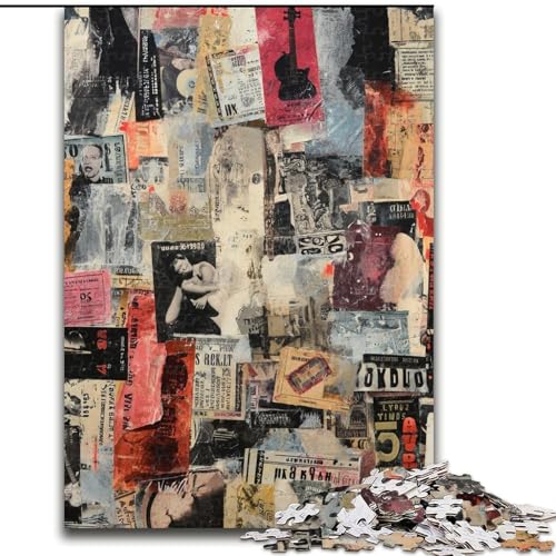 Puzzle für Jugendliche 1000 Teile Paris Collage Lernspiele Lernspiel für Geburtstag, Weihnachten für und ab 14 Jahren (Größe 26x38cm) von LYXIANY