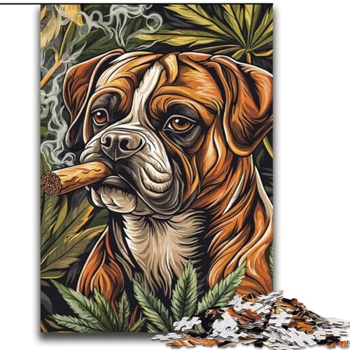 Puzzle für Jugendliche Boxerhund Rauchen für und ab 14 Jahren Mitmachspiel Weihnachtsspiel Geschenke 70x100cm Puzzle für Jugendliche Boxerhund Rauchen für und ab 14 Jahren Mitmachspiel Weihnachtsspiel Geschenke 70x100cm von LYXIANY