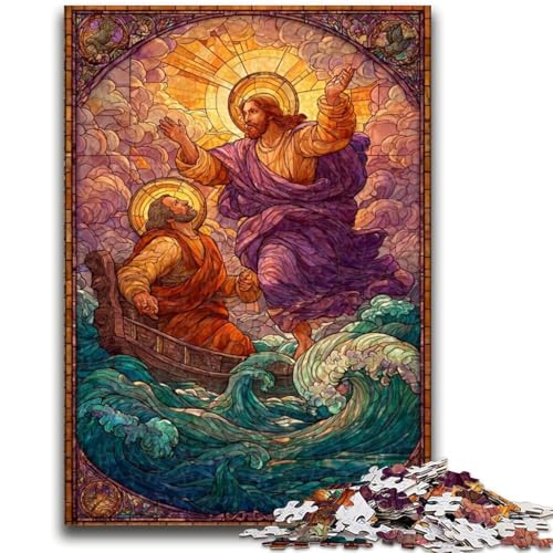 Puzzle für Jugendliche Buntglas-Jesus für und ab 14 Jahren Mitmachspiel Weihnachtsspiel Geschenke 26x38cm Puzzle für Jugendliche Buntglas-Jesus für und ab 14 Jahren Mitmachspiel Weihnachtsspiel Geschenke 26x38cm von LYXIANY