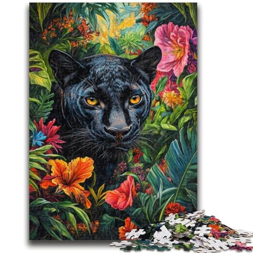 Puzzle für Jugendliche Dschungel Panther für und ab 14 Jahren Mitmachspiel Weihnachtsspiel Geschenke 26x38cm von LYXIANY