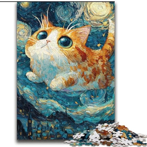 Puzzle für Jugendliche Nachthimmel Katze für und ab 14 Jahren Mitmachspiel Weihnachtsspiel Geschenke 70x100cm Puzzle für Jugendliche Nachthimmel Katze für und ab 14 Jahren Mitmachspiel Weihnachtsspiel Geschenke 70x100cm von LYXIANY