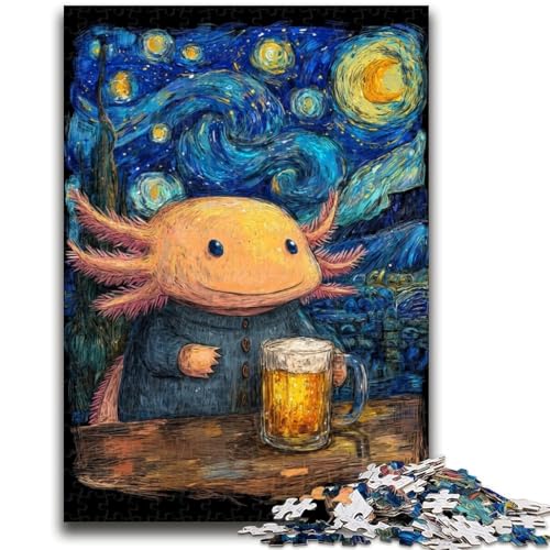 Puzzle für Jugendliche Nachthimmel-Salamander für und ab 14 Jahren Mitmachspiel Weihnachtsspiel Geschenke 26x38cm von LYXIANY
