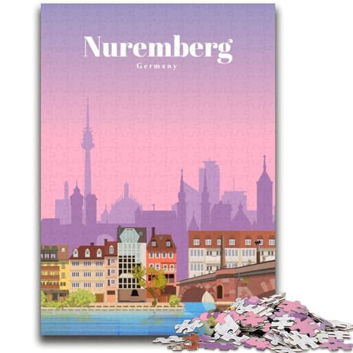 Puzzle für Jugendliche Reise nach Nürnberg Geeignet für Kinder ab 14 Jahren Denkspiel Lernspiel für Geburtstag und Weihnachten (Größe 38x52cm) von LYXIANY