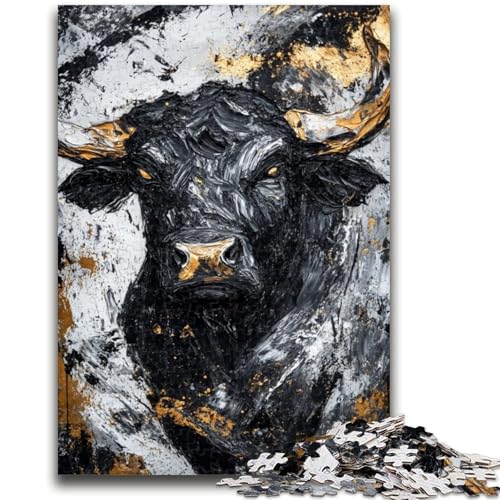 Puzzle für Jugendliche Schwarzer Goldbulle für und ab 14 Jahren Mitmachspiel Weihnachtsspiel Geschenke 26x38cm Puzzle für Jugendliche Schwarzer Goldbulle für und ab 14 Jahren Mitmachspiel Weihnachtsspiel Geschenke 26x38cm von LYXIANY