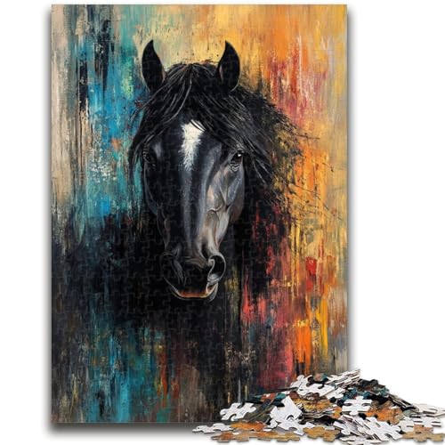 Puzzle für Jugendliche Schwarzes Pferd für und ab 14 Jahren Mitmachspiel Weihnachtsspiel Geschenke 26x38cm Puzzle für Jugendliche Schwarzes Pferd für und ab 14 Jahren Mitmachspiel Weihnachtsspiel Geschenke 26x38cm von LYXIANY