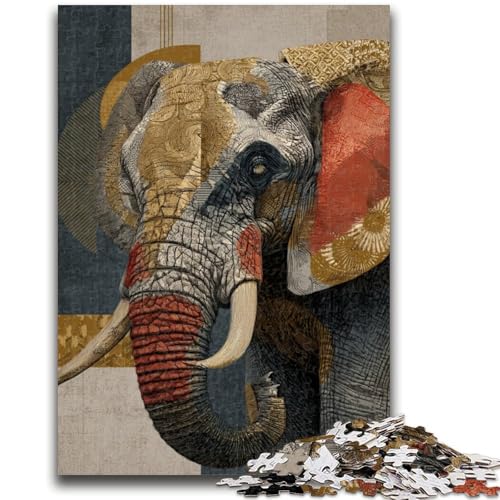 Puzzle für Jugendliche Schwarzgoldener Elefant für und ab 14 Jahren Mitmachspiel Weihnachtsspiel Geschenke 50x75cm Puzzle für Jugendliche Schwarzgoldener Elefant für und ab 14 Jahren Mitmachspiel Weihnachtsspiel Geschenke 50x75cm von LYXIANY