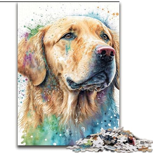 Puzzle für Teenager, 1000 Golden Retriever, Elefantenspielzeug, Denkspiel, Geburtstagsgeschenk, Geschenke, Wandkunst für Kinder ab 14 Jahren (Größe 26x38cm) von LYXIANY