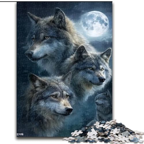 Puzzle für Teenager, 1000 Mondwölfe, geeignet für Personen ab 14 Jahren, Lernspiele, Wichtelgeschenke (Größe 50x75cm) von LYXIANY