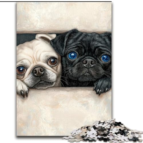 Puzzle für Teenager, 1000 Mops, Lernspiele, Heimdekoration, Lernspiel für Geburtstag, Weihnachten, 38x26cm Puzzle für Teenager, 1000 Mops, Lernspiele, Heimdekoration, Lernspiel für Geburtstag, Weihnachten, 38x26cm von LYXIANY