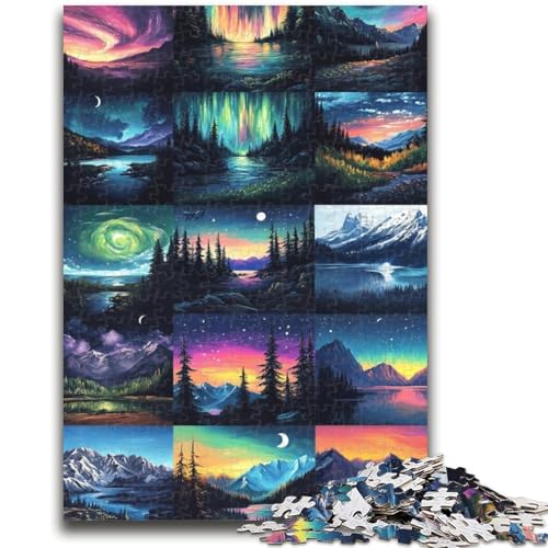 Puzzle für Teenager, 1000 Puzzles, Aurora-Collage, pädagogisches Familienspiel, Wanddekoration, einzigartige Geburtstags, 26x38cm Puzzle für Teenager, 1000 Puzzles, Aurora-Collage, pädagogisches Familienspiel, Wanddekoration, einzigartige Geburtstags, 26x38cm von LYXIANY