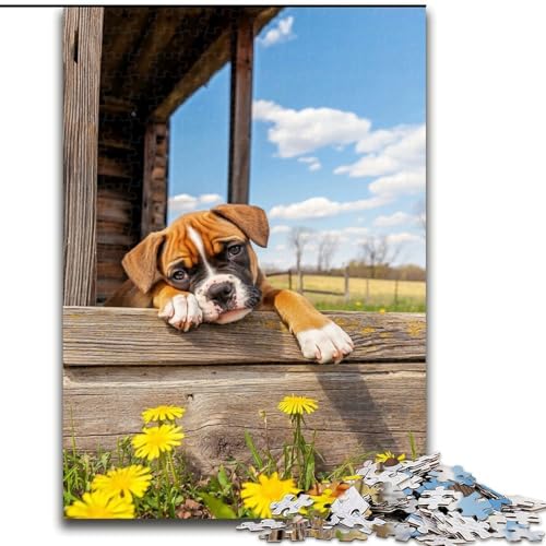 Puzzle für Teenager, 1000 Puzzles, Bauernhofhund, Elefantenspielzeug, Denkspiel, Geburtstagsgeschenk, Geschenke, Wandkunst, für Kinder ab 14 Jahren (Größe 50x75cm) von LYXIANY