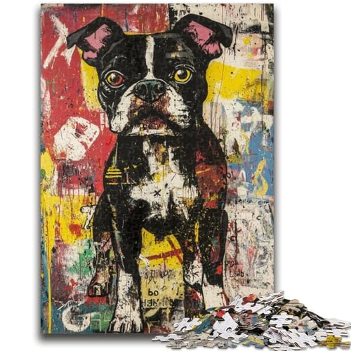 Puzzle für Teenager, 1000 Puzzles, Boxer-Hundespielzeug, Denkspiel zur Heimdekoration, für Kinder ab 14 Jahren, 26x38cm von LYXIANY