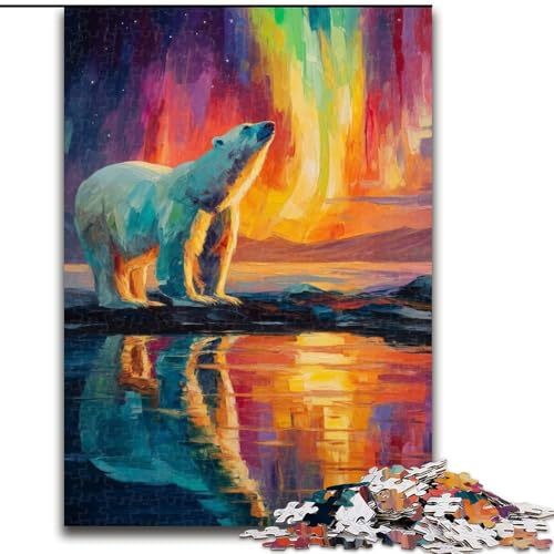Puzzle für Teenager, 1000 Puzzles, Eisbären, Spielzeug, Lernspiele, Stressabbau, einzigartige Heimdekoration und Geschenke, 38x26cm Puzzle für Teenager, 1000 Puzzles, Eisbären, Spielzeug, Lernspiele, Stressabbau, einzigartige Heimdekoration und Geschenke, 38x26cm von LYXIANY