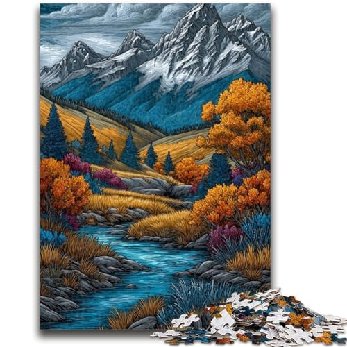 Puzzle für Teenager, 1000 Puzzles, Herbstlandschaft, Spielzeug, Denkspiel für die Heimdekoration, für Kinder ab 14 Jahren, 26x38cm von LYXIANY