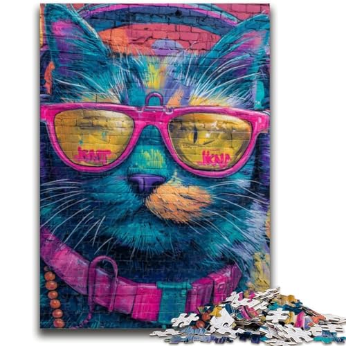 Puzzle für Teenager, 1000 Puzzles, Katze mit Kopfhörern, trainiert Ihr Gehirn und Ihre Hände, Eltern-Kind-Interaktion, für Alter 14+, 38x26cm Puzzle für Teenager, 1000 Puzzles, Katze mit Kopfhörern, trainiert Ihr Gehirn und Ihre Hände, Eltern-Kind-Interaktion, für Alter 14+, 38x26cm von LYXIANY
