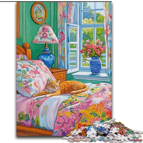 Puzzle für Teenager, 1000 Puzzles, Katzenkunst, Lernspiele, Heimdekoration, Lernspiel für Geburtstag, Weihnachten, 26x38cm von LYXIANY