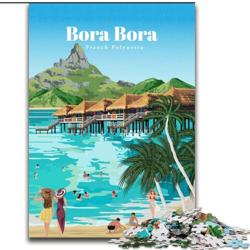 Puzzle für Teenager, 1000 Puzzles, Reise nach Bora Bora, anspruchsvolles Spiel und Familienspiel, Geburtstagsgeschenk, Geschenke, Wandkunst, 50x75cm Puzzle für Teenager, 1000 Puzzles, Reise nach Bora Bora, anspruchsvolles Spiel und Familienspiel, Geburtstagsgeschenk, Geschenke, Wandkunst, 50x75cm von LYXIANY