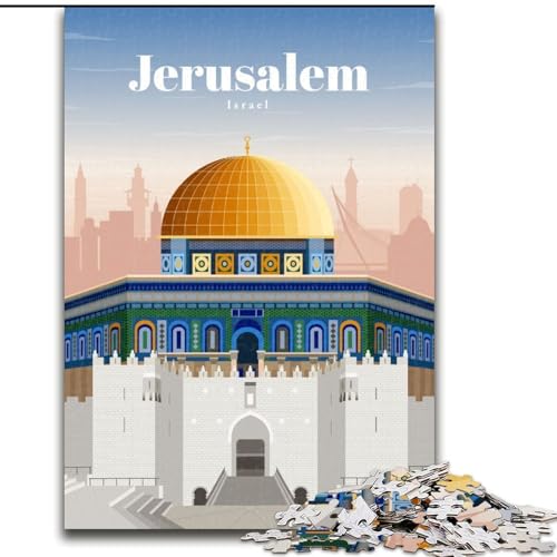 Puzzle für Teenager, 1000 Puzzles, Reise nach Jerusalem, anspruchsvolles Spiel und Familienspiel, Geburtstagsgeschenk, Geschenke, Wandkunst, 50x75cm Puzzle für Teenager, 1000 Puzzles, Reise nach Jerusalem, anspruchsvolles Spiel und Familienspiel, Geburtstagsgeschenk, Geschenke, Wandkunst, 50x75cm von LYXIANY