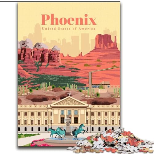 Puzzle für Teenager, 1000 Puzzles, Reise nach Phoenix, anspruchsvolles Spiel und Familienspiel, Geburtstagsgeschenk, Geschenke, Wandkunst, 38x26cm Puzzle für Teenager, 1000 Puzzles, Reise nach Phoenix, anspruchsvolles Spiel und Familienspiel, Geburtstagsgeschenk, Geschenke, Wandkunst, 38x26cm von LYXIANY