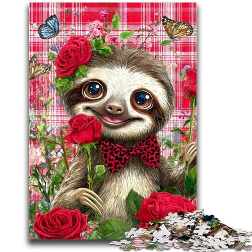 Puzzle für Teenager, 1000 Puzzles, Rose, Faultier, Spielzeug, Denkspiel für die Heimdekoration, für Kinder ab 14 Jahren, 50x75cm Puzzle für Teenager, 1000 Puzzles, Rose, Faultier, Spielzeug, Denkspiel für die Heimdekoration, für Kinder ab 14 Jahren, 50x75cm von LYXIANY