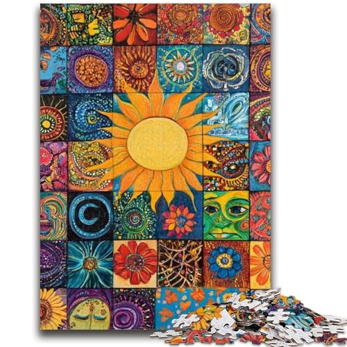 Puzzle für Teenager, 1000 Puzzles, Sonnenlächelnde Collage, Spielzeug, Denkspiel für die Heimdekoration, für Kinder ab 14 Jahren, 26x38cm von LYXIANY