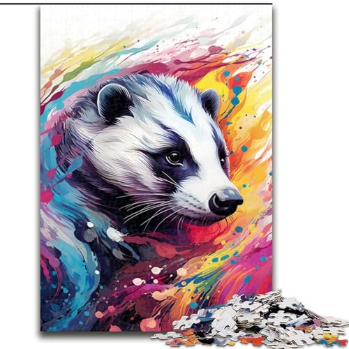 Puzzle für Teenager, 1000 Puzzles, Tiere, Honigdachs, anspruchsvolles Spiel und Familienspiel, Geburtstagsgeschenk, Geschenke, Wandkunst, 50x75cm von LYXIANY