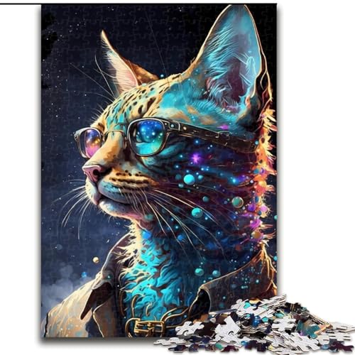 Puzzle für Teenager, 1000 Savannah-Katzen, Spielzeug, Denkspiel, stärkt die Liebe zwischen Paaren, für Kinder ab 14 Jahren (Größe 50x75cm) von LYXIANY