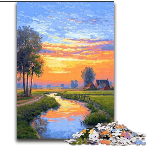 Puzzle für Teenager, 1000 Sonnenuntergänge, Lernspiele, Heimdekoration, Lernspiel für Geburtstag, Weihnachten, 38x52cm von LYXIANY
