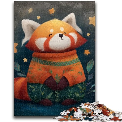 Puzzle für Teenager, 1000 Sterne, Roter Panda, Lernspiel, Herausforderung, Spielzeug, Wanddekoration, einzigartige Geburtstags, 50x75cm Puzzle für Teenager, 1000 Sterne, Roter Panda, Lernspiel, Herausforderung, Spielzeug, Wanddekoration, einzigartige Geburtstags, 50x75cm von LYXIANY
