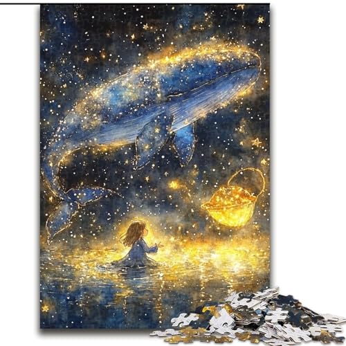 Puzzle für Teenager, 1000 Sternenwale, geeignet für Personen ab 14 Jahren, Lernspiele, Wichtelgeschenke (Größe 26x38cm) von LYXIANY