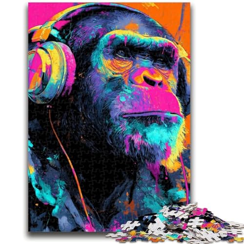 Puzzle für Teenager, 1000 Teile, AFFE mit Kopfhörern, geeignet für Kinder ab 14 Jahren, anspruchsvolles Spiel, tolles Geschenk zum Spielen, 38x26cm Puzzle für Teenager, 1000 Teile, AFFE mit Kopfhörern, geeignet für Kinder ab 14 Jahren, anspruchsvolles Spiel, tolles Geschenk zum Spielen, 38x26cm von LYXIANY