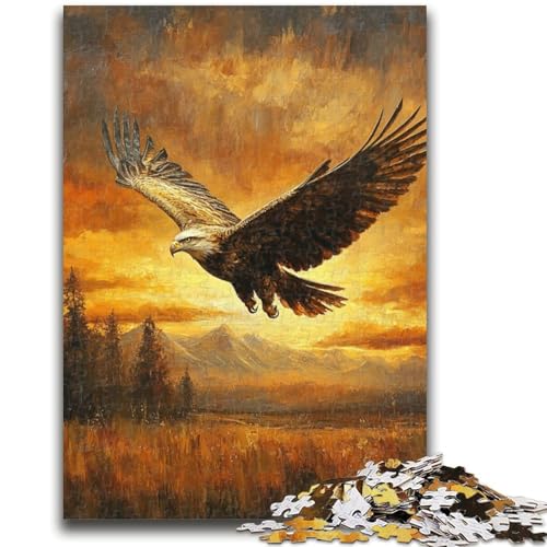Puzzle für Teenager, 1000 Teile, Adler, geeignet für Kinder ab 14 Jahren, anspruchsvolles Spiel, tolles Geschenk zum Spielen, 50x75cm von LYXIANY