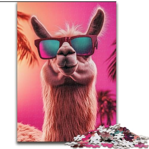 Puzzle für Teenager, 1000 Teile, Alpaka mit Brille, Spielzeug, Lernspiele, Stressabbau, tolle Geschenke und Spielzeuge, 50x75cm Puzzle für Teenager, 1000 Teile, Alpaka mit Brille, Spielzeug, Lernspiele, Stressabbau, tolle Geschenke und Spielzeuge, 50x75cm von LYXIANY