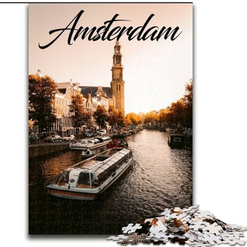 Puzzle für Teenager, 1000 Teile, Amsterdam, Spielzeug, Lernspiele, Stressabbau, tolle Geschenke und Spielzeuge, 38x26cm von LYXIANY