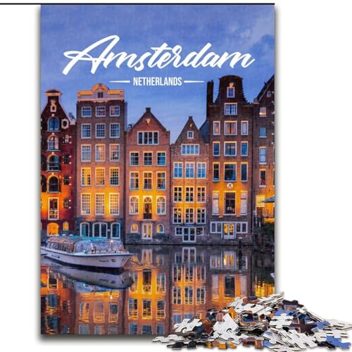 Puzzle für Teenager, 1000 Teile, Amsterdam, Spielzeug, Lernspiele, Stressabbau, tolle Geschenke und Spielzeuge, 38x26cm Puzzle für Teenager, 1000 Teile, Amsterdam, Spielzeug, Lernspiele, Stressabbau, tolle Geschenke und Spielzeuge, 38x26cm von LYXIANY