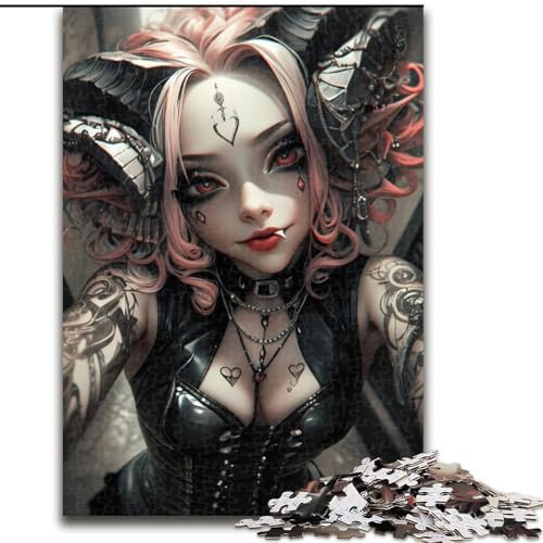 Puzzle für Teenager, 1000 Teile, Anime-Dämonenmädchen, Spielzeug, Lernspiele, Stressabbau, Eltern-Kind-Interaktion (Größe 50x75cm) von LYXIANY
