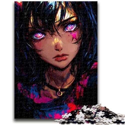 Puzzle für Teenager, 1000 Teile, Anime-Dämonenmädchen, anspruchsvolles Spiel und Familienspiel, Lernspiel zum Geburtstag, Weihnachten, 26x38cm von LYXIANY