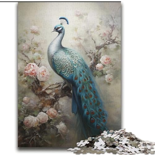 Puzzle für Teenager, 1000 Teile, Aquarell-Pfau, zum Stressabbau, schwierige Herausforderung, jedes Teil ist einzigartig – anspruchsvolles Familienspiel, 38x52cm Puzzle für Teenager, 1000 Teile, Aquarell-Pfau, zum Stressabbau, schwierige Herausforderung, jedes Teil ist einzigartig – anspruchsvolles Familienspiel, 38x52cm von LYXIANY