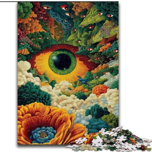 Puzzle für Teenager, 1000 Teile, Augen ausmalen, Gehirn und Hände trainieren, einzigartige Geburtstags- und Geschenkideen für Kinder ab 14 Jahren (Größe 26x38cm) von LYXIANY