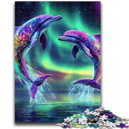 Puzzle für Teenager, 1000 Teile, Aurora-Delfin, Lernspiel, Herausforderung, Spielzeug, Wanddekoration, einzigartige Geburtstags, 50x75cm Puzzle für Teenager, 1000 Teile, Aurora-Delfin, Lernspiel, Herausforderung, Spielzeug, Wanddekoration, einzigartige Geburtstags, 50x75cm von LYXIANY