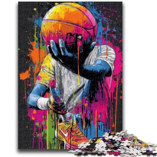 Puzzle für Teenager, 1000 Teile, Basketball-Ölgemälde, geeignet für Kinder ab 14 Jahren, anspruchsvolles Spiel, tolles Geschenk zum Spielen, 38x26cm Puzzle für Teenager, 1000 Teile, Basketball-Ölgemälde, geeignet für Kinder ab 14 Jahren, anspruchsvolles Spiel, tolles Geschenk zum Spielen, 38x26cm von LYXIANY