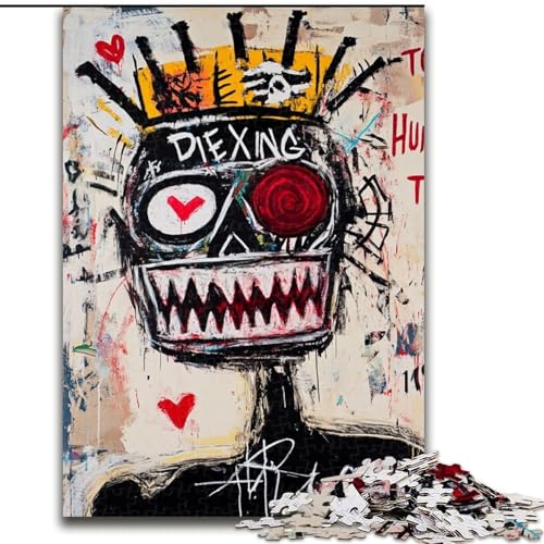 Puzzle für Teenager, 1000 Teile, Basquiat-Stil, Spielzeug, Denkspiel, stärkt die Liebe zwischen Paaren, für Kinder ab 14 Jahren (Größe 50x75cm) von LYXIANY
