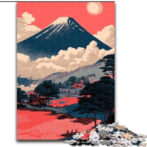 Puzzle für Teenager, 1000 Teile, Berg Fuji, Lernspielzeug, Familienspiele, einzigartige Geburtstags- und Geschenkideen (Größe 50x75cm) von LYXIANY