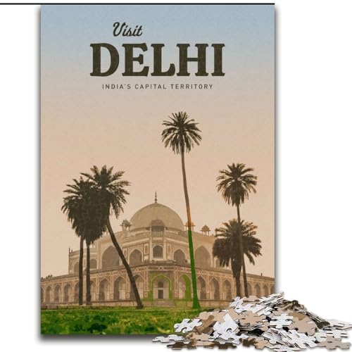 Puzzle für Teenager, 1000 Teile, Besuch in Delhi, Spielzeug, Lernspiele, Stressabbau, tolle Geschenke und Spielzeuge, 50x75cm Puzzle für Teenager, 1000 Teile, Besuch in Delhi, Spielzeug, Lernspiele, Stressabbau, tolle Geschenke und Spielzeuge, 50x75cm von LYXIANY