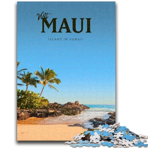 Puzzle für Teenager, 1000 Teile, Besuchen Sie Maui, anspruchsvoll zu vervollständigen, Aber lustiges und humorvolles Lernspiel zum Geburtstag (Größe 50x75cm) von LYXIANY